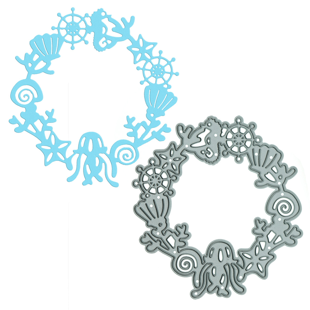 Art Craft Jellyfish - Small Nauticl Wreath Ocean Metal Cutting