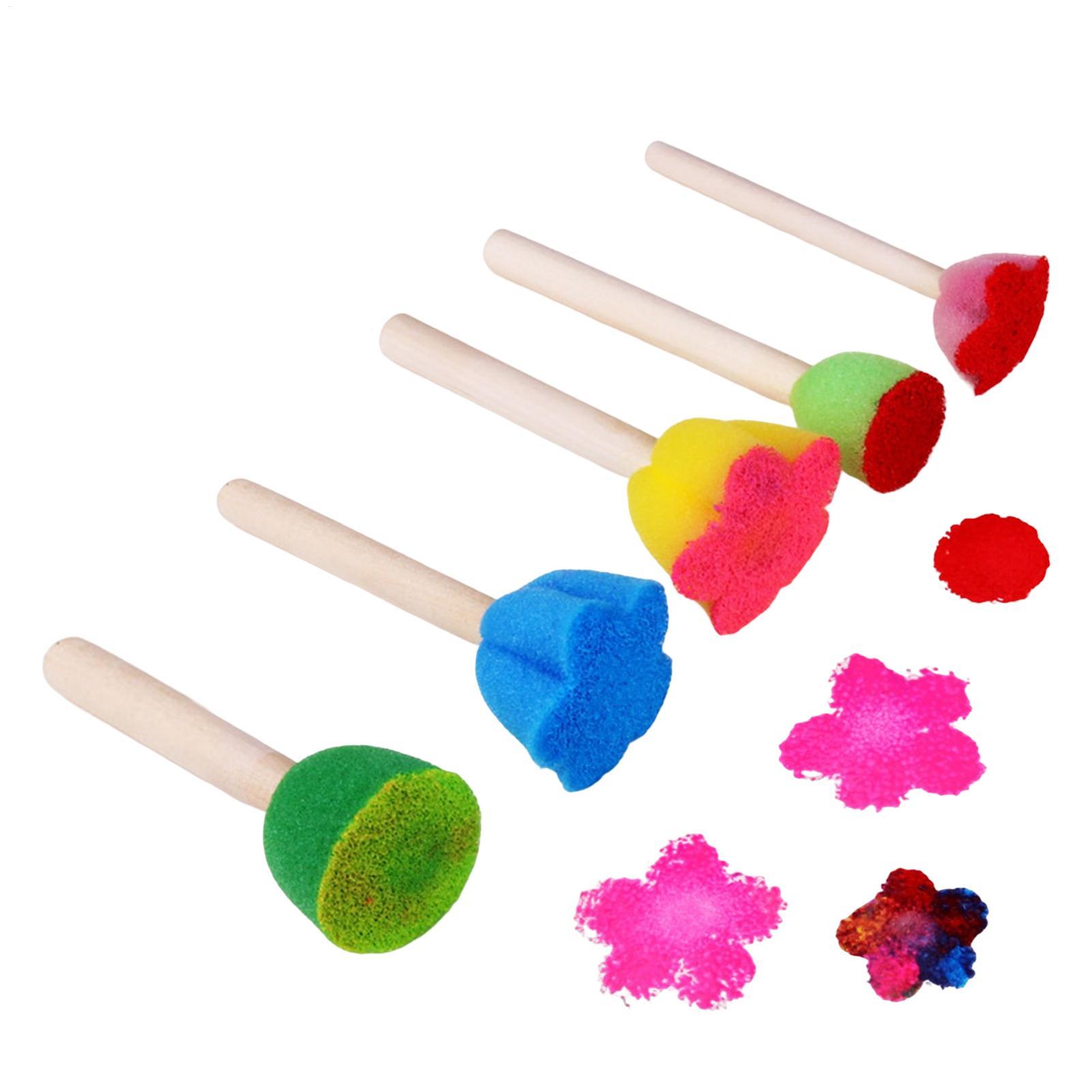 Art Craft Toddlers - 5PCS Reusable Kids Paint Sponges Easy-Grip