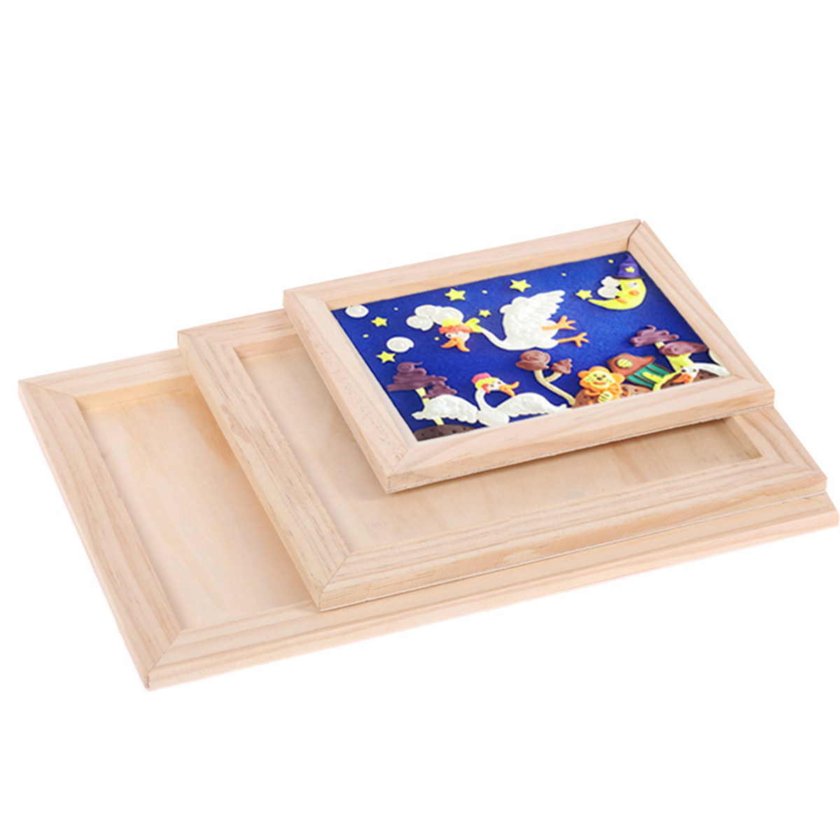 Art Craft Furniture - 2Pcs Blank Wooden Painting Frame Set