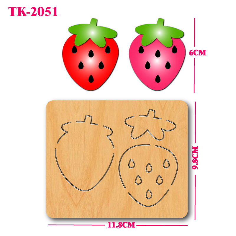 Art And Craft Exclusives - Strawberry wooden cutting molds, DIY handmade
