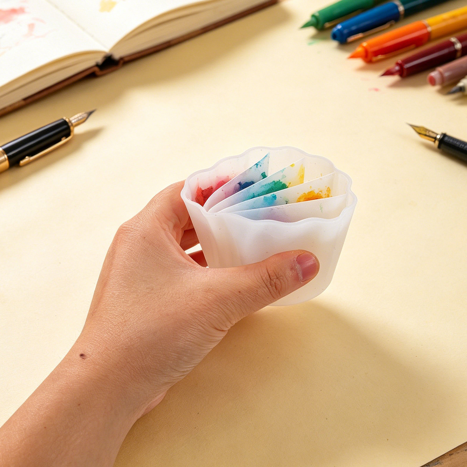 Acrylic Pour Paint - 4Pcs Silicone Split Cups for Resin