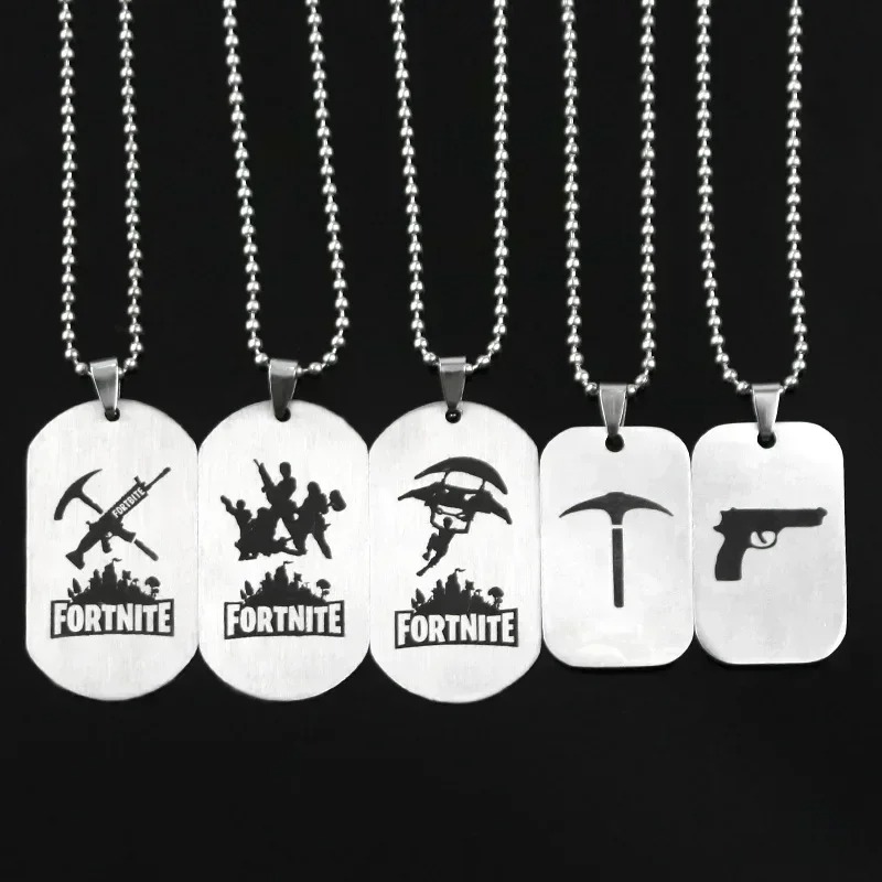 Art Craft Material - Game Fortnite Anime Necklace Stainless Steel