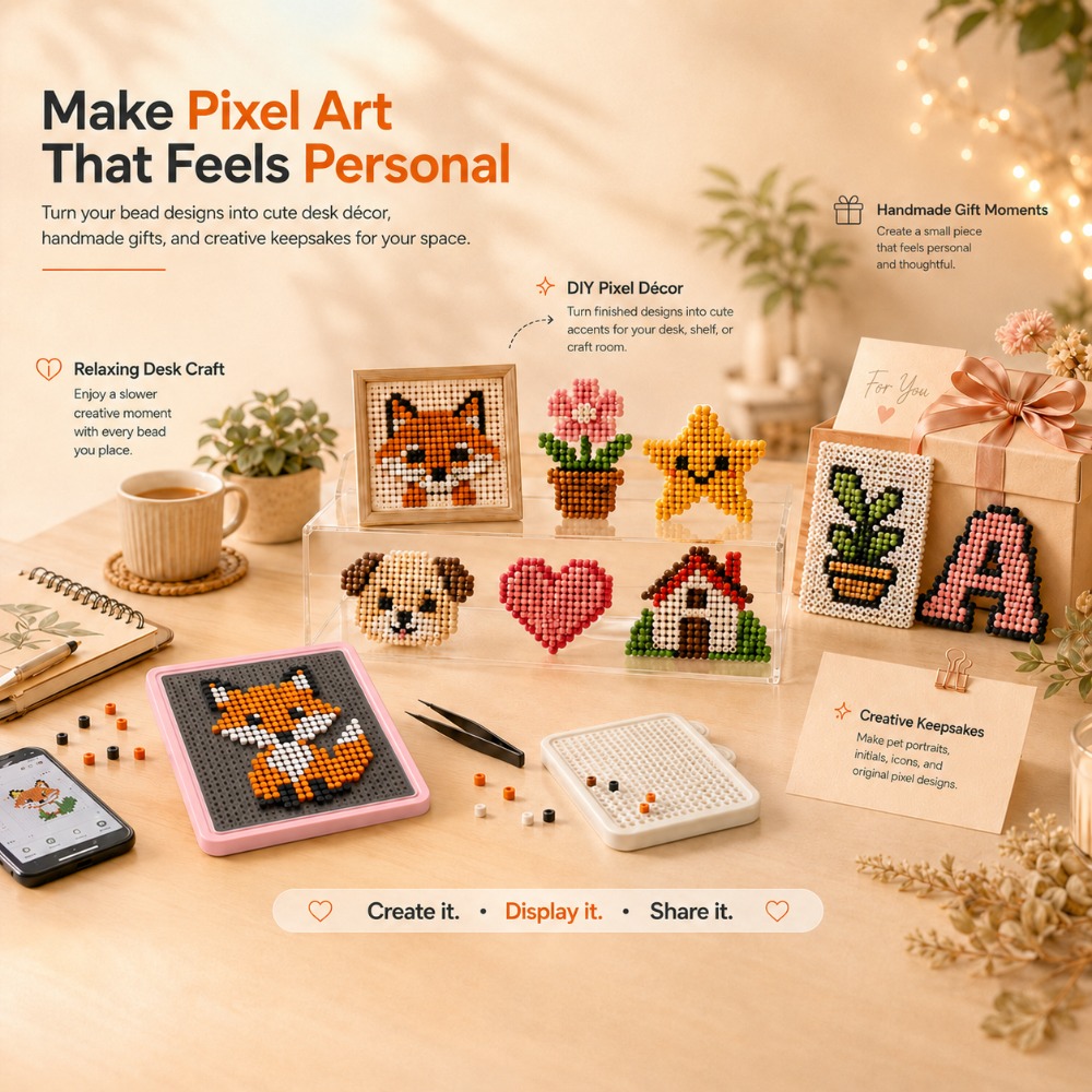 Art Craft Material - LED Smart Fuse Bead Pegboard, App