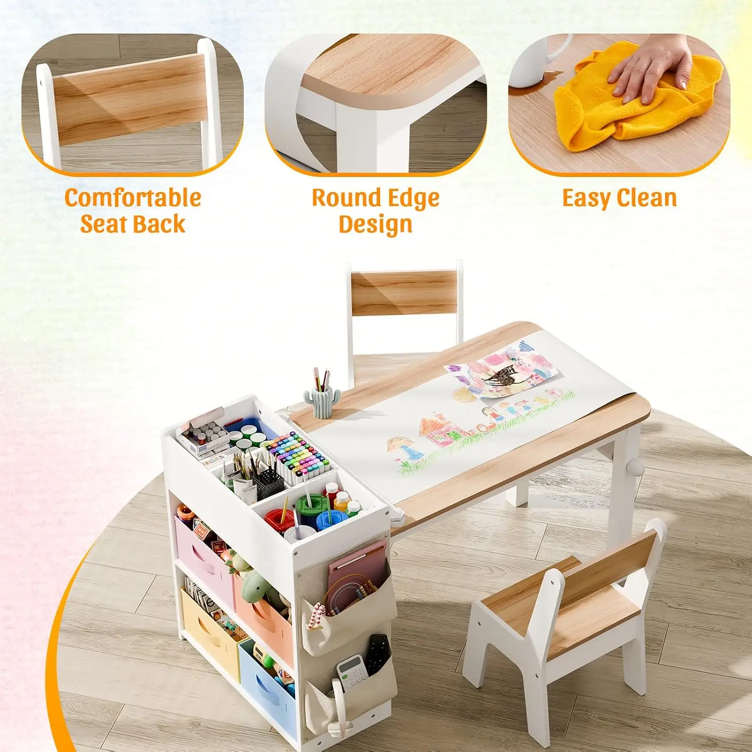 Kids Art Table and Chair Set w - Art Craft Toddlers ulasan dan harga