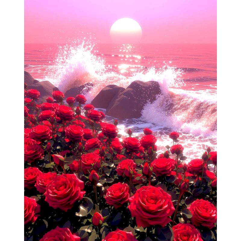 GATYZTORY Seaside Rose Paintin - Art Craft Ideas For Adults ulasan dan harga