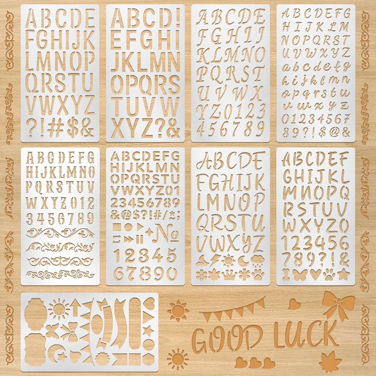 9Pcs Metal Letter Number Stenc - Art Craft Number ulasan dan harga