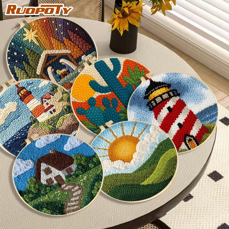 RUOPOTY Lighthouse Diy Needle  - Art Craft Ideas For Adults ulasan dan harga