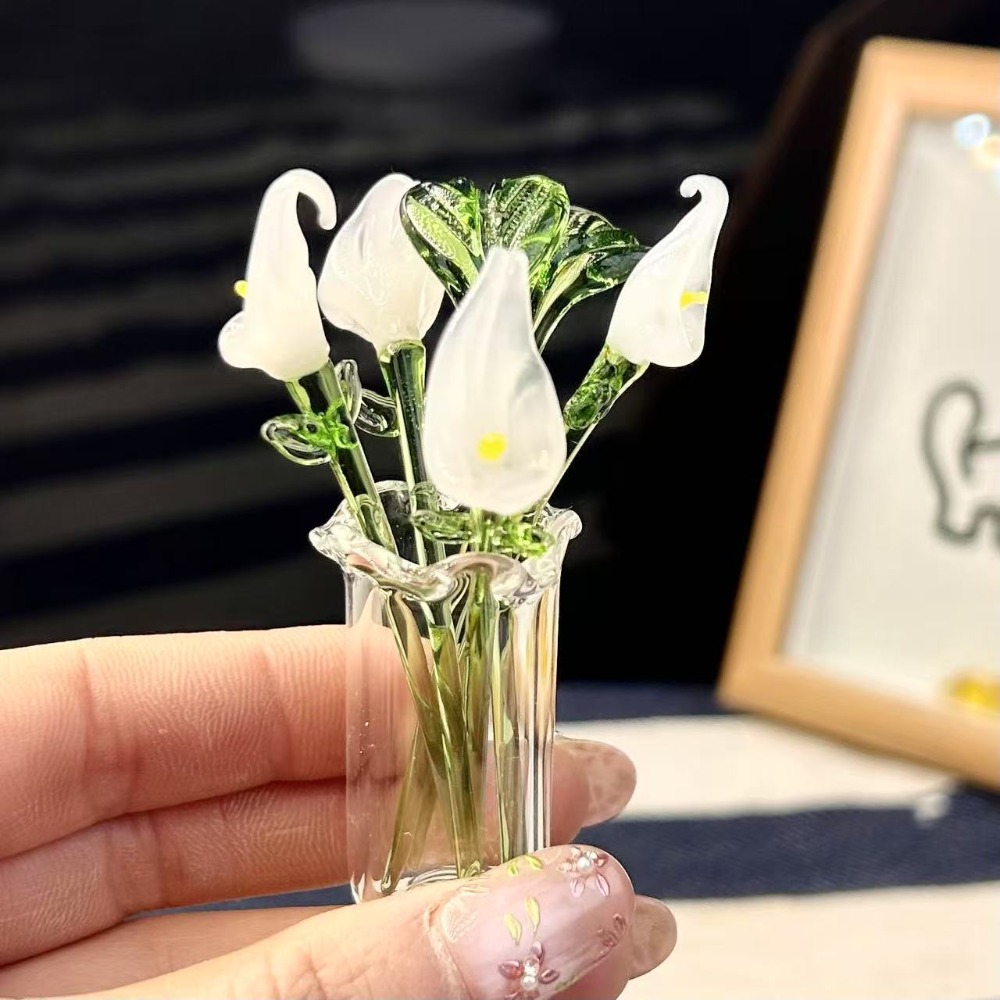 1 PC Handmade Glass Floral Bou - Art Craft Furniture ulasan dan harga
