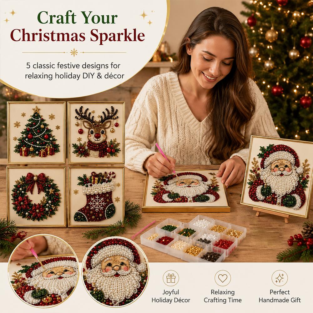 Christmas Santa Claus Pearl Ar - Art Craft Kits For Kids ulasan dan harga