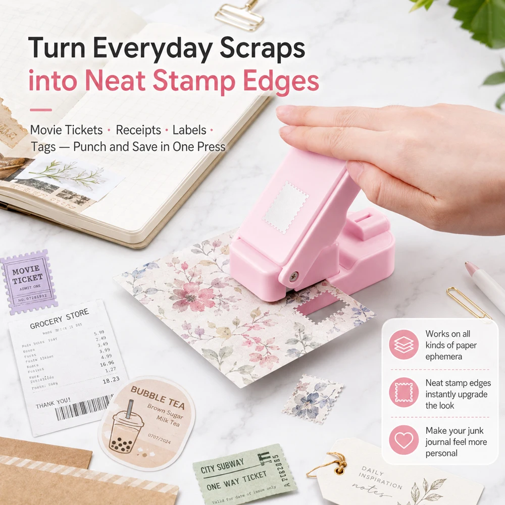 Postage Stamp Edge Paper Punch - Art Craft Material ulasan dan harga