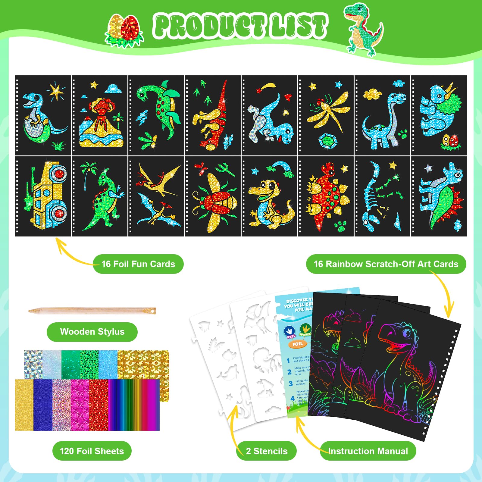 Dinosaur Scratch Art Book for  - Art Craft Kits For Kids ulasan dan harga