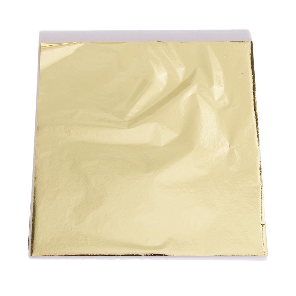 100x 14cm Gold Leaf Sheets Gil - Art Craft In Paper ulasan dan harga