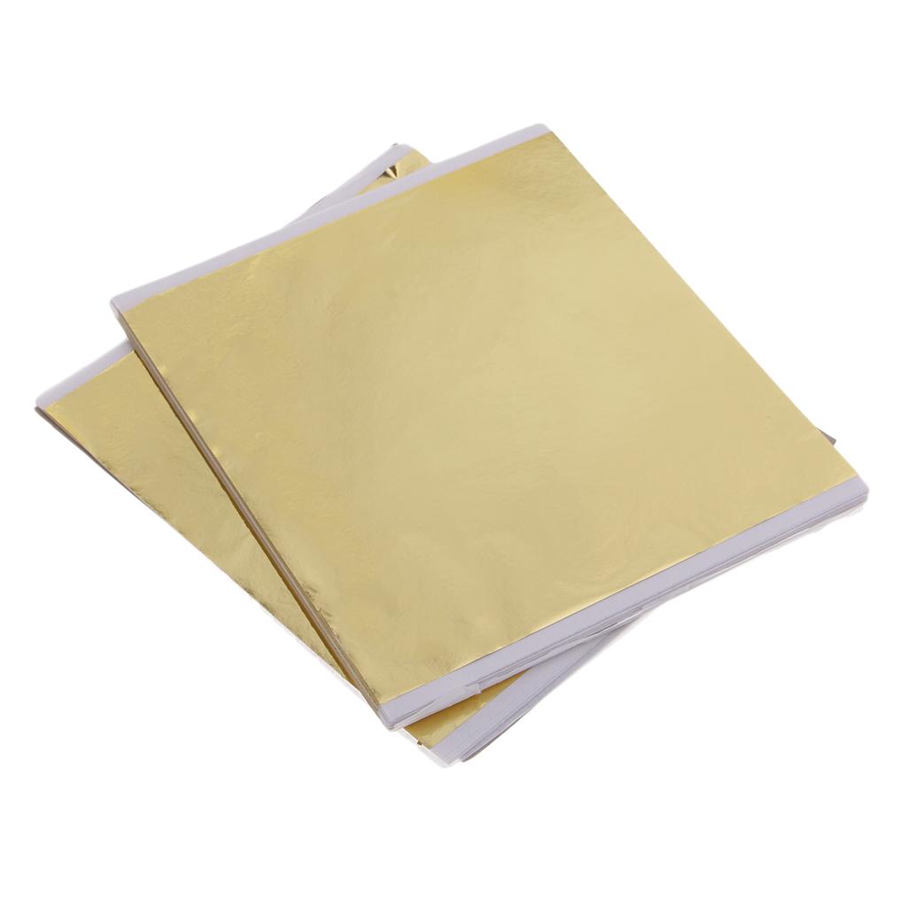 100x 14cm Gold Leaf Sheets Gil - Art Craft In Paper ulasan dan harga