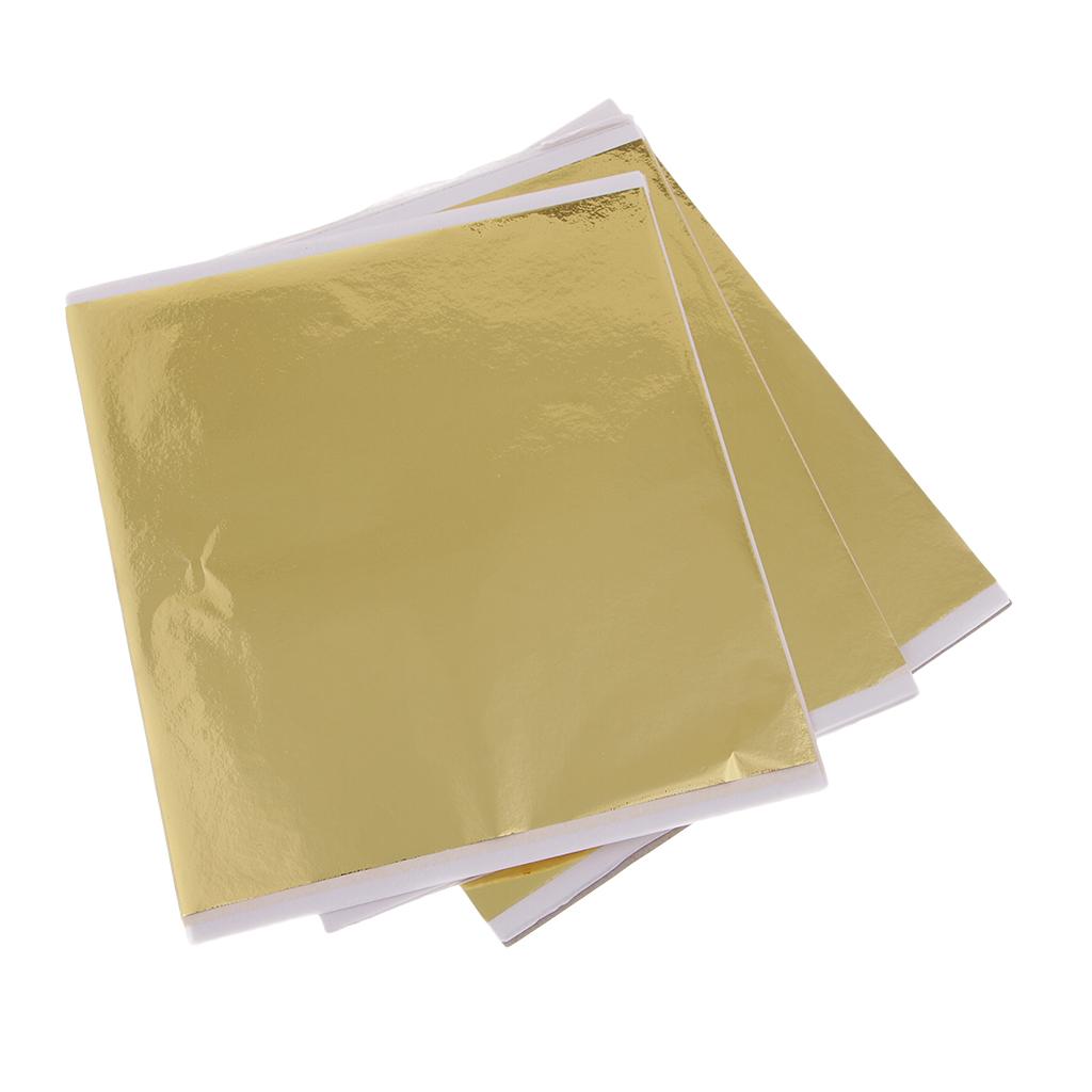 100x 14cm Gold Leaf Sheets Gil - Art Craft In Paper ulasan dan harga