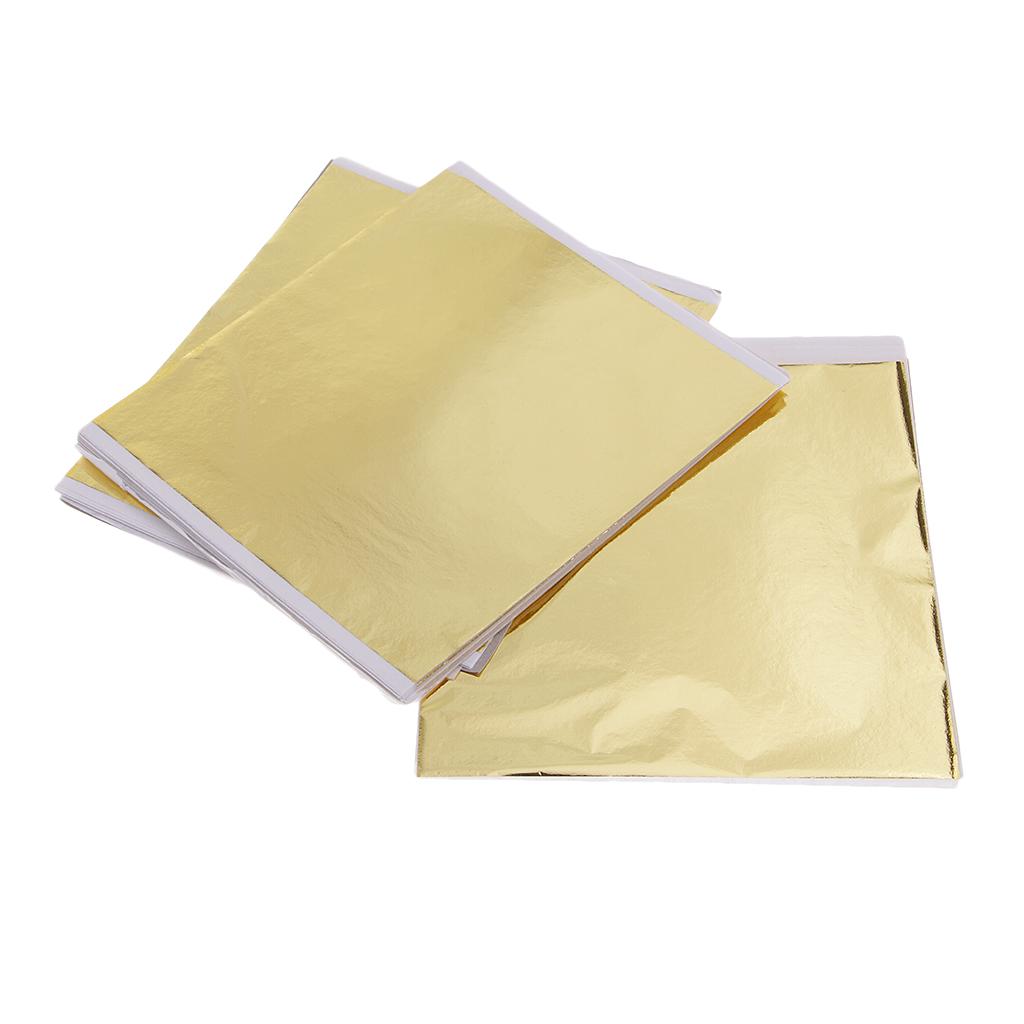 100x 14cm Gold Leaf Sheets Gil - Art Craft In Paper ulasan dan harga