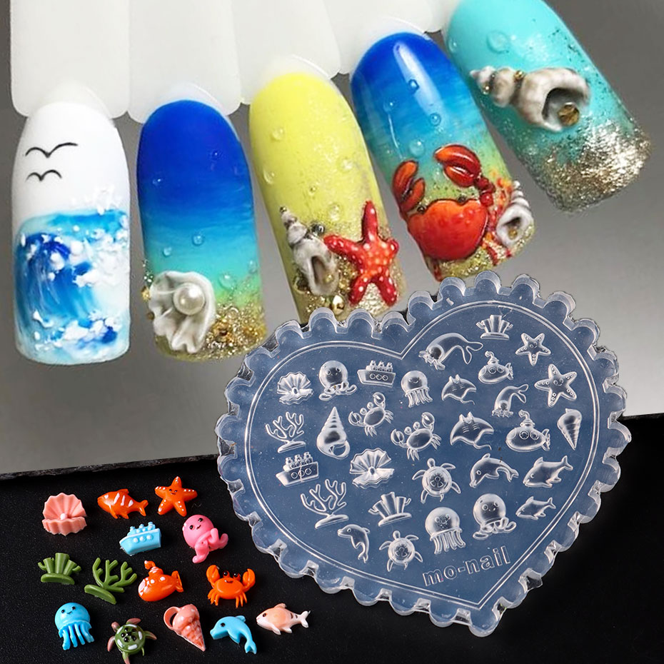 1pc Ocean Theme 3D Silicone Na - Art Craft Jellyfish ulasan dan harga
