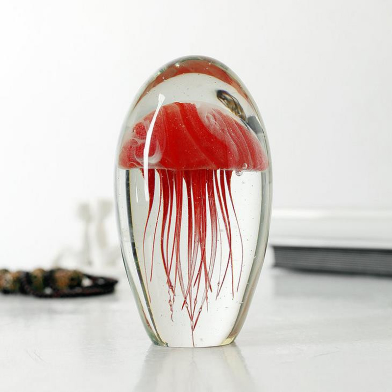 Miniature 3D Jellyfish Crystal - Art Craft Jellyfish ulasan dan harga