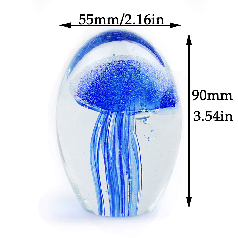 Miniature 3D Jellyfish Crystal - Art Craft Jellyfish ulasan dan harga