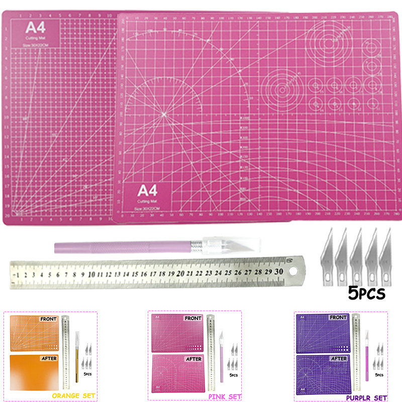 A4 Pvc Hand Cutting Mat Set, A - Art Craft Knife ulasan dan harga