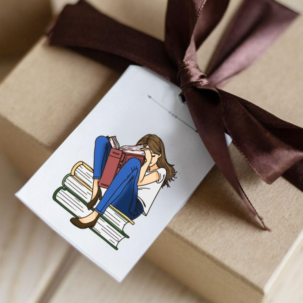 Lady and Books Clear Stamps Bo - Rubber Stamp Blank ulasan dan harga