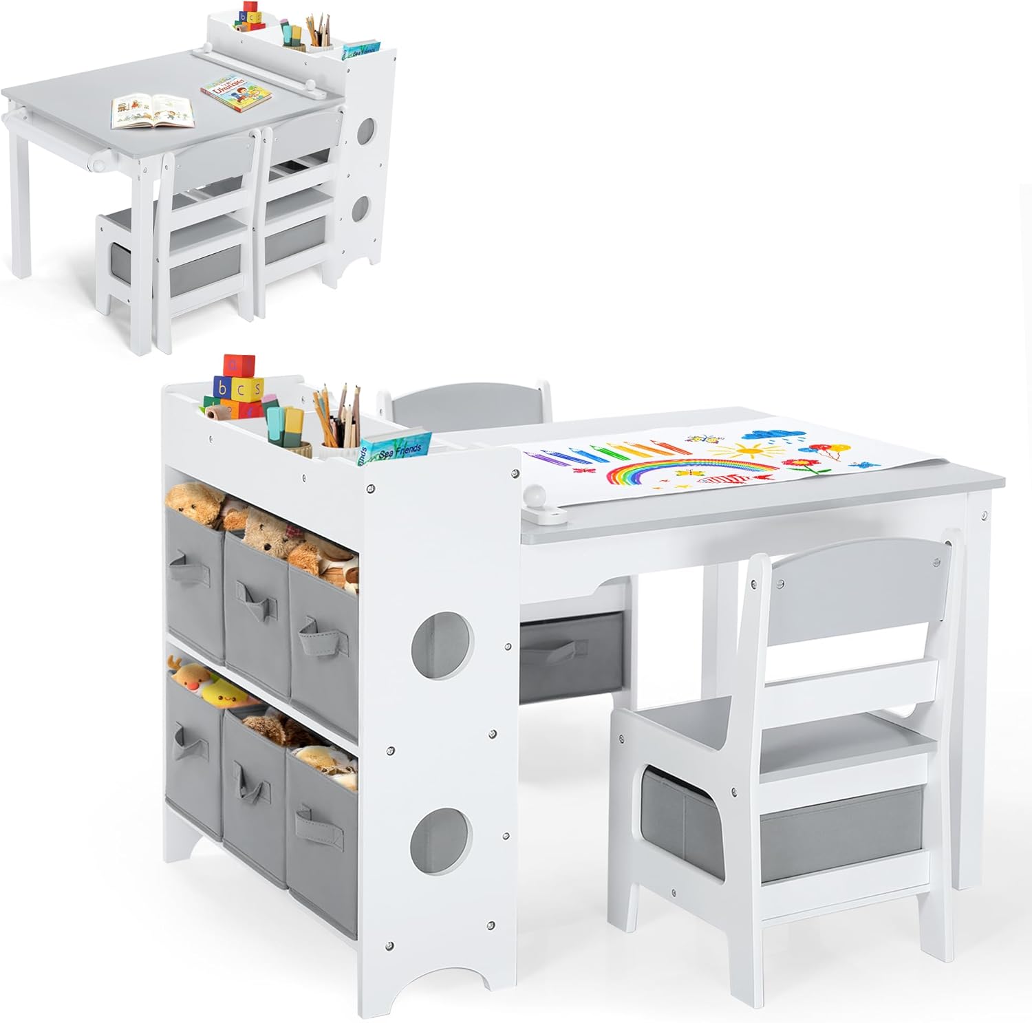 Kids Art Table & Chair Set, Wo - Art Craft Toddlers ulasan dan harga