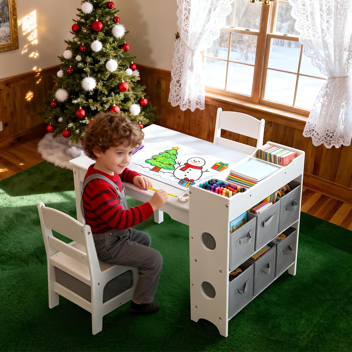Kids Art Table & Chair Set, Wo - Art Craft Toddlers ulasan dan harga