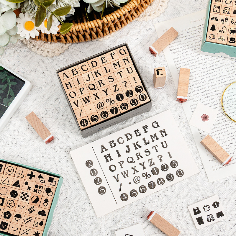 Cute Wooden Planner Rubber Sta - Rubber Stamp Blank ulasan dan harga