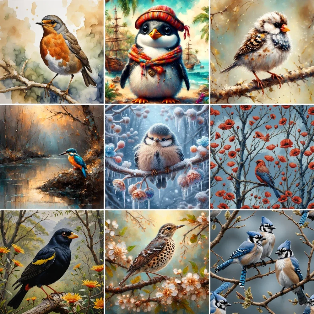 Bird Penguin Kingfisher Paint  - Art Craft Ideas For Adults ulasan dan harga