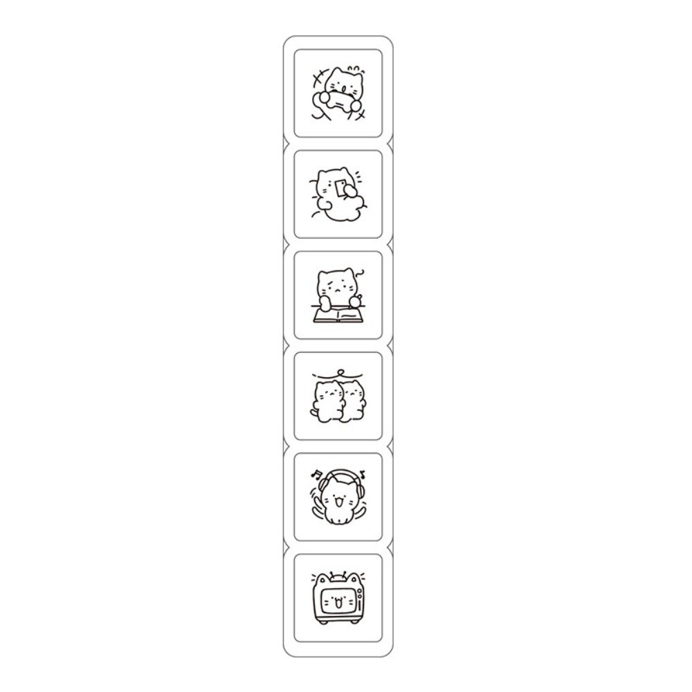 6pcs Cute Design Cat Emotion S - Rubber Stamp Blank ulasan dan harga
