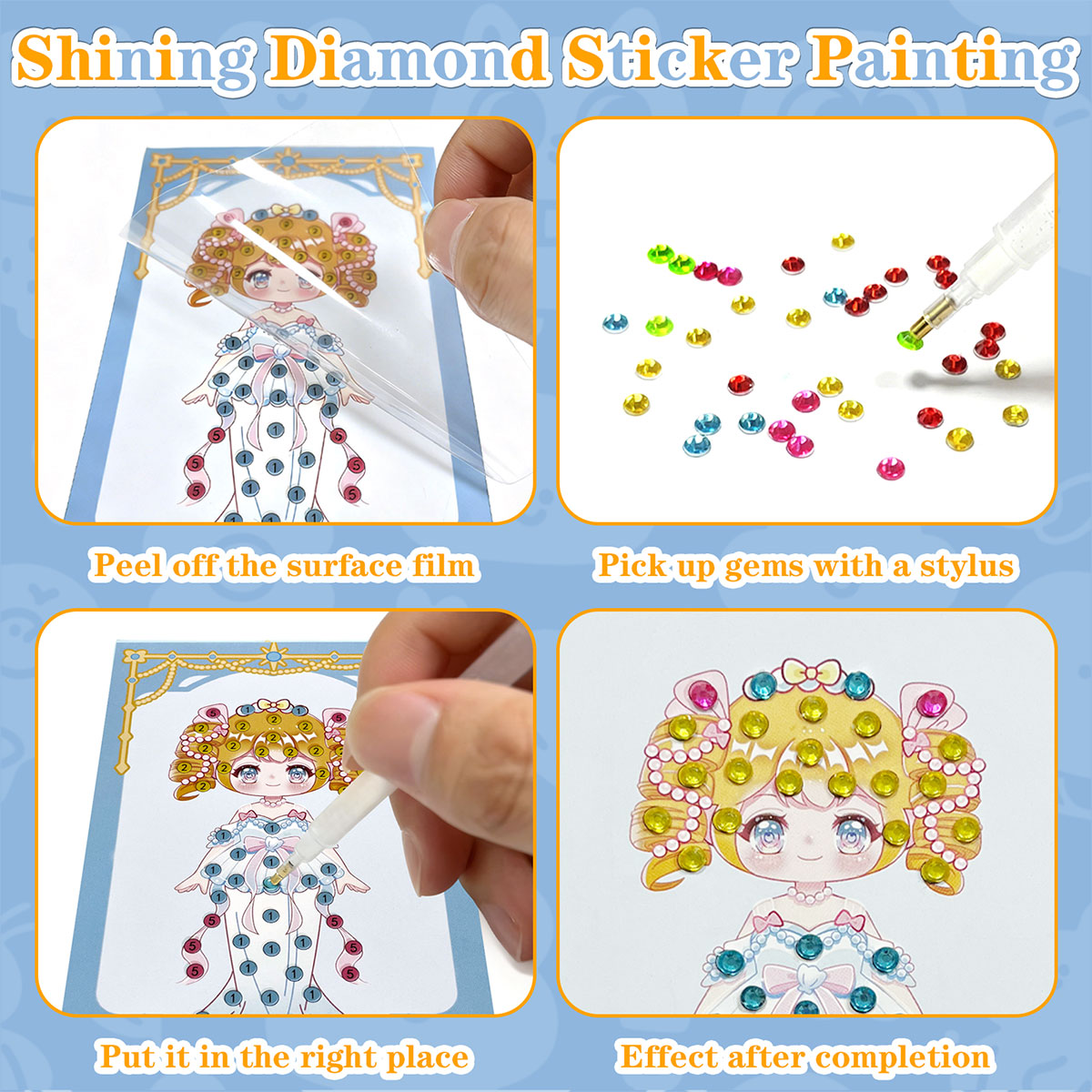 16 Pcs Gem Kit DIY Arts Crafts - Art Craft Number ulasan dan harga