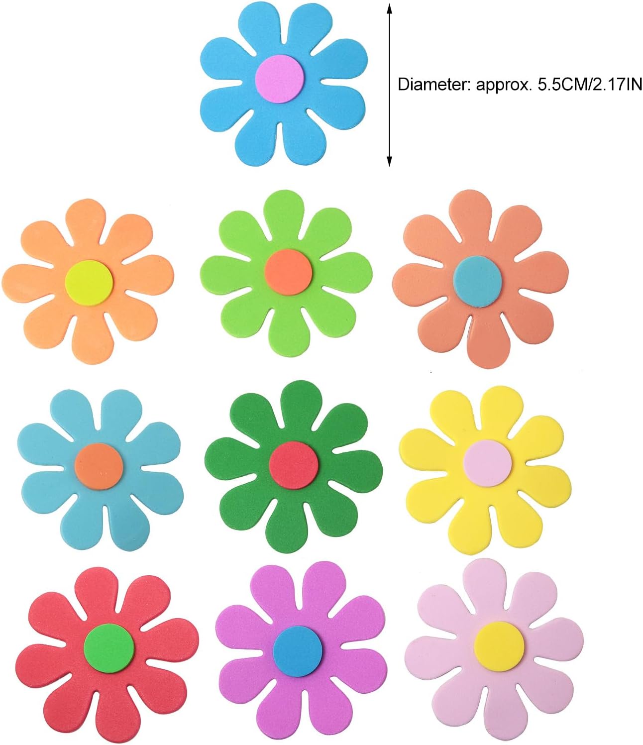 3D flower foam stickers Spring - Art Craft Room ulasan dan harga