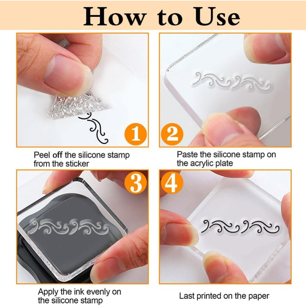 1 Sheet Lace Lines Clear Stamp - Rubber Stamp Blank ulasan dan harga
