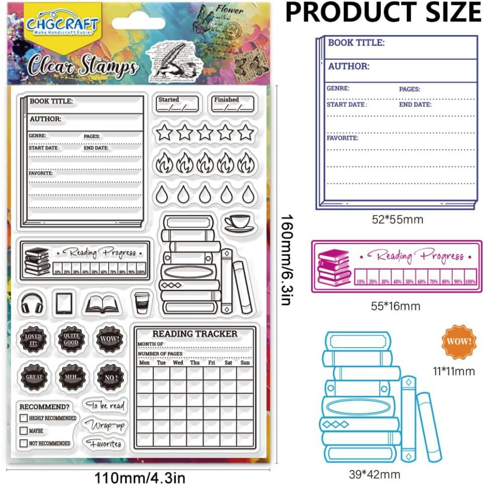 Reading Diary Clear Stamps Boo - Rubber Stamp Blank ulasan dan harga