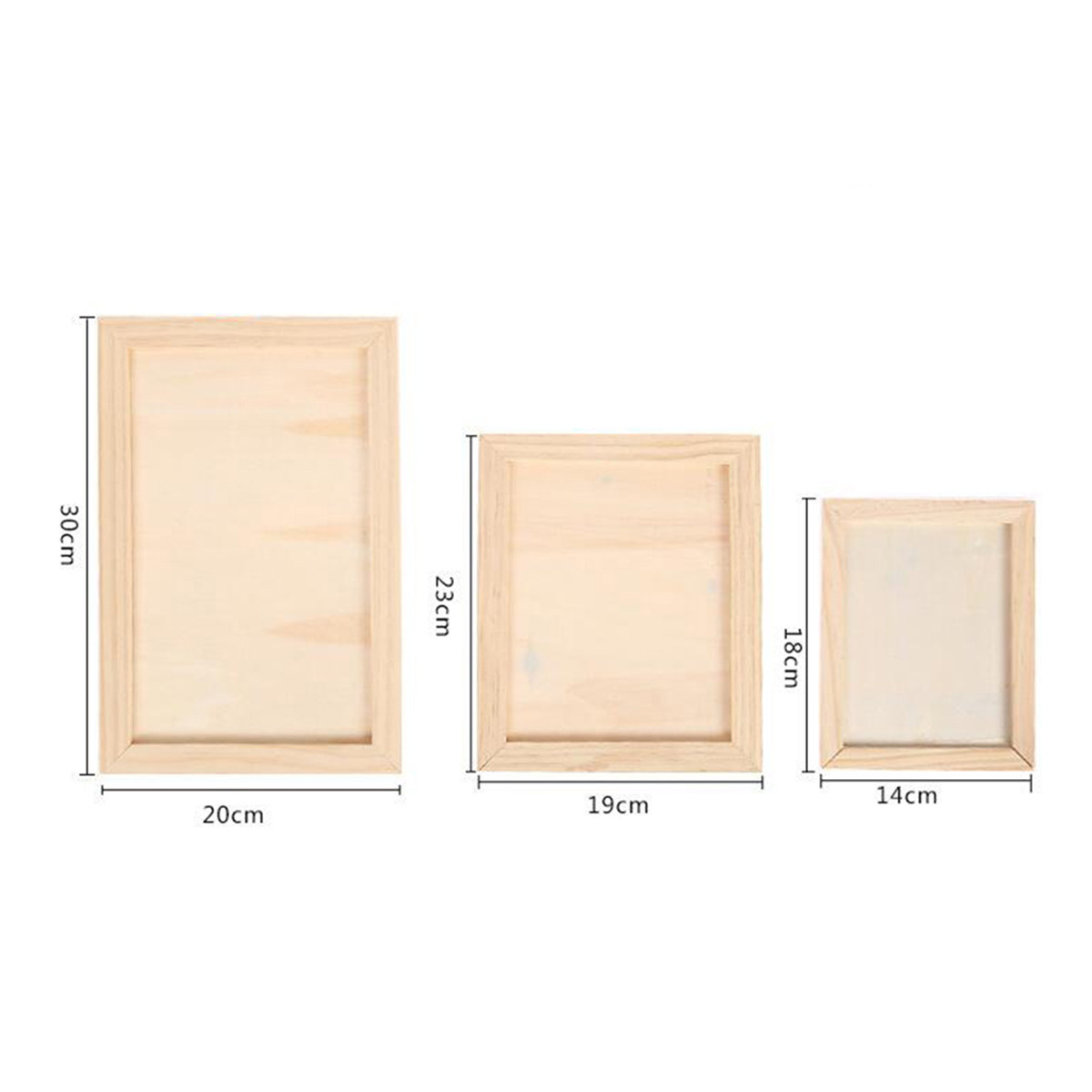 2Pcs Blank Wooden Painting Fra - Art Craft Furniture ulasan dan harga