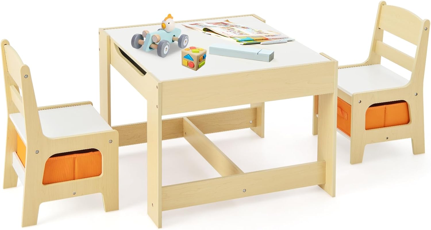 Kids Table and Chair Set, 3 in - Art Craft Toddlers ulasan dan harga