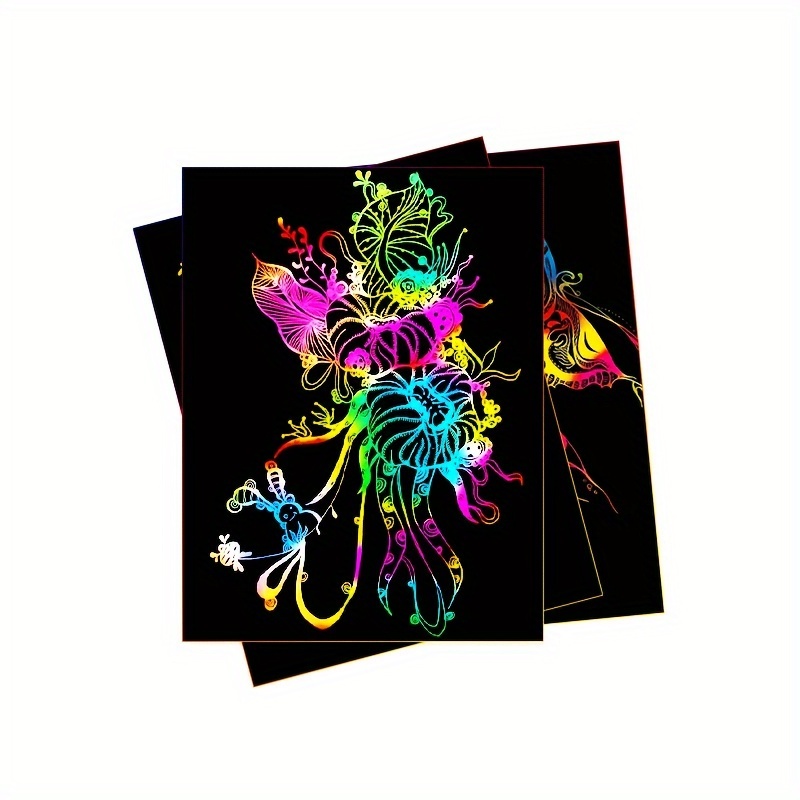 50 pcs Scratch Paper Kids Rain - Art Craft Kits For Kids ulasan dan harga
