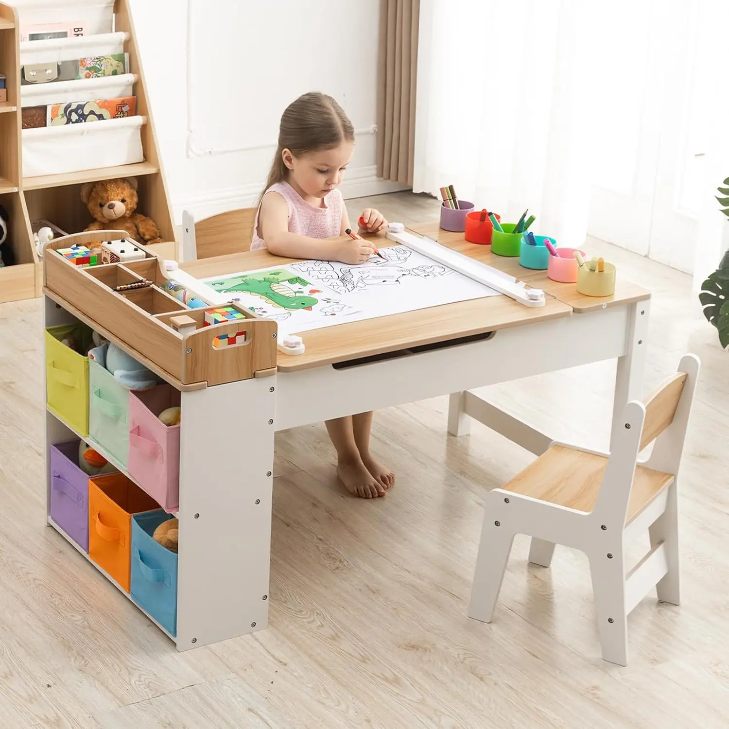 Kids Art Table and Chair Set w - Art Craft Toddlers ulasan dan harga