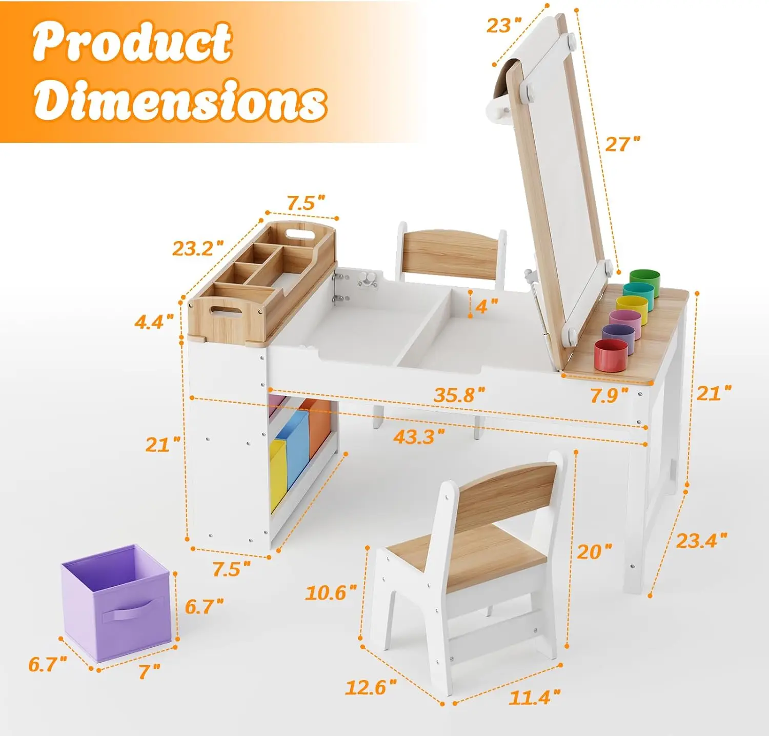 Kids Art Table and Chair Set w - Art Craft Toddlers ulasan dan harga