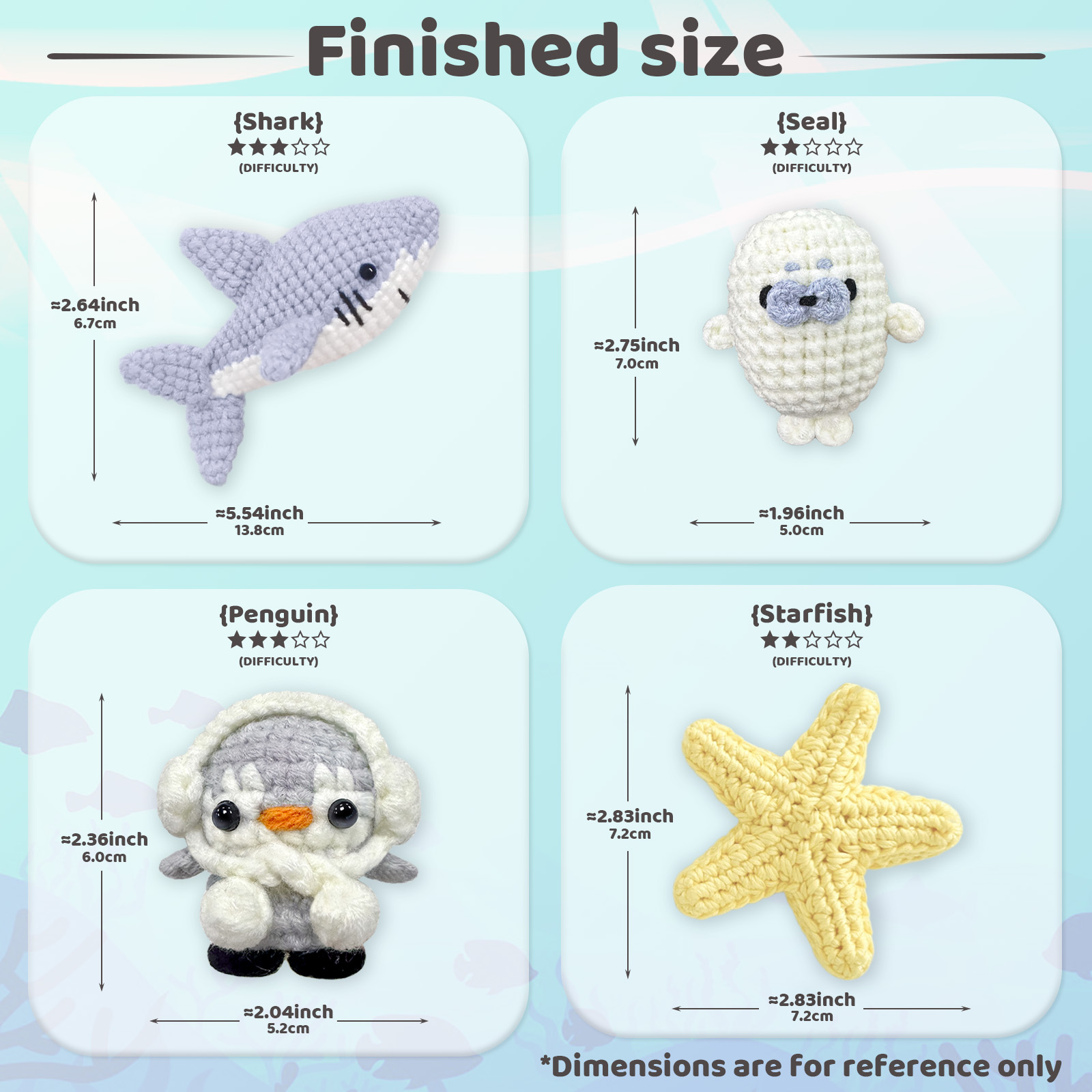 YAMAXIN 4PCS DIY Crochet Kit f - Art Craft Easy ulasan dan harga
