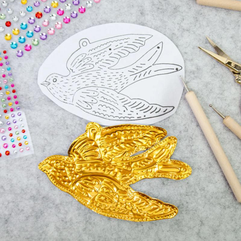 DIY Gold Foil Art Relief Chris - Art Craft In Paper ulasan dan harga