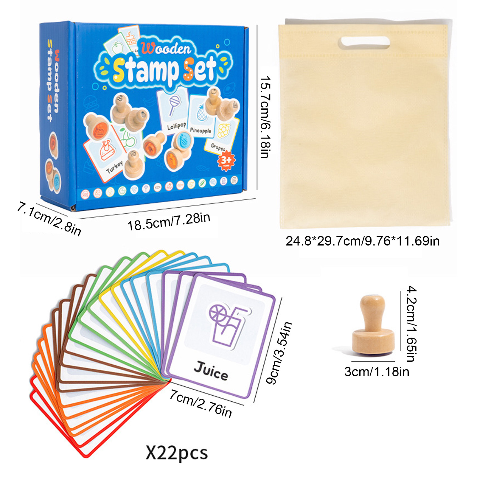 Natural Wood Stampers for Pres - Art Craft Vegetables ulasan dan harga