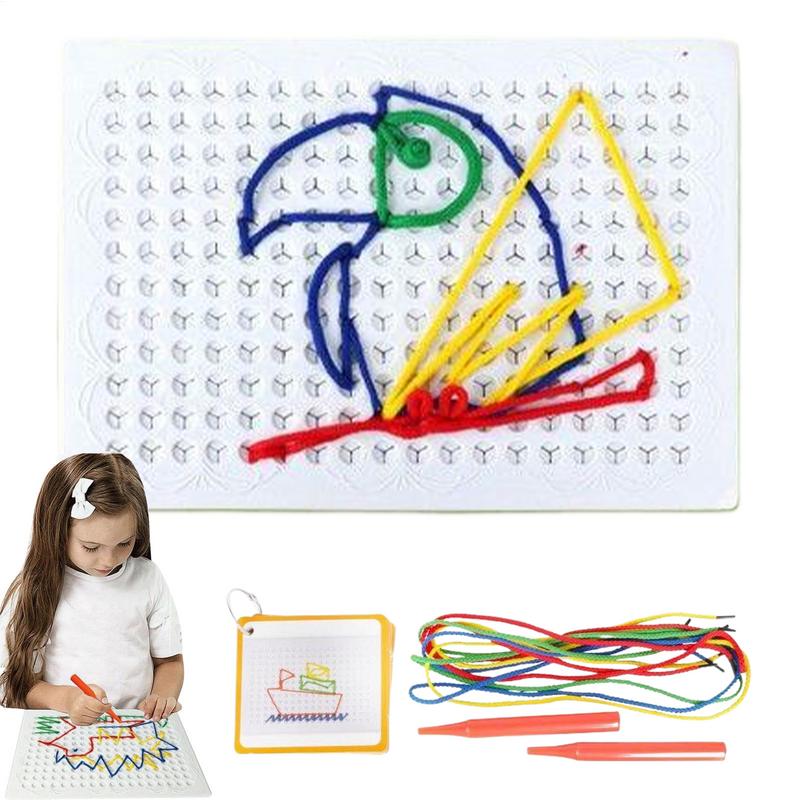 Thread Board For Kids Colorful - Art Craft Toddlers ulasan dan harga