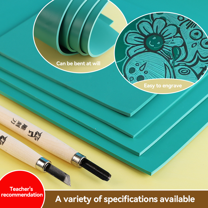 3mm/5mm Linoleum Block Stamp A - Rubber Stamp Blank ulasan dan harga