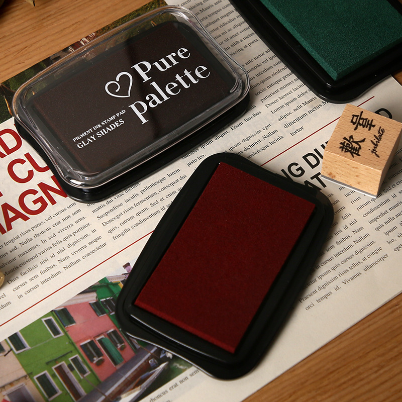 12 Colors Vintage Solid Color  - Rubber Stamp Blank ulasan dan harga