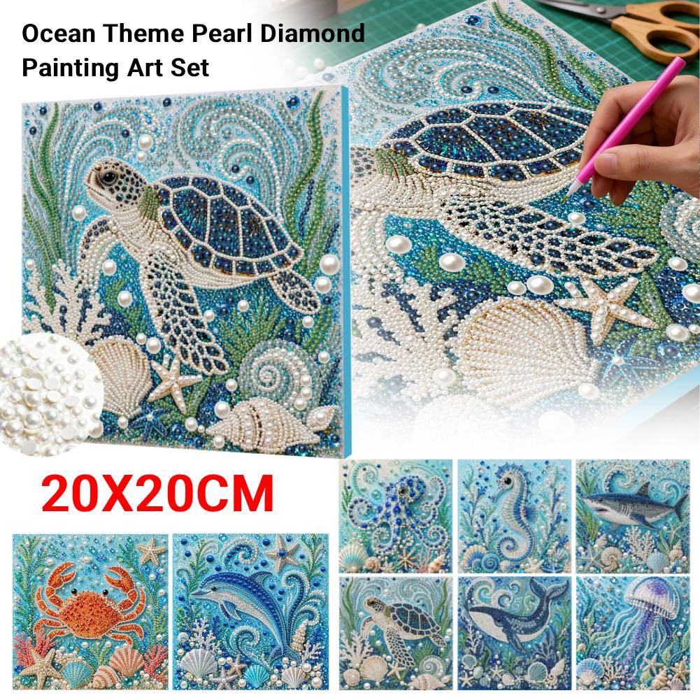 Ocean Theme DIY Pearl Diamond  - Art Craft Jellyfish ulasan dan harga