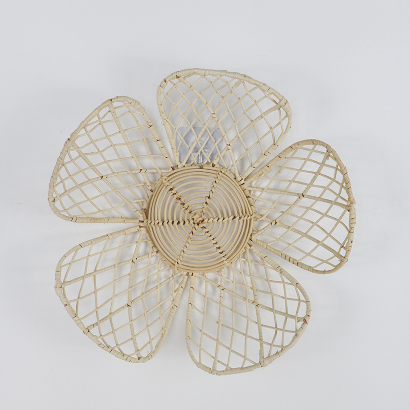 INS Nordic Woven Rattan Flower - Art Craft Furniture ulasan dan harga