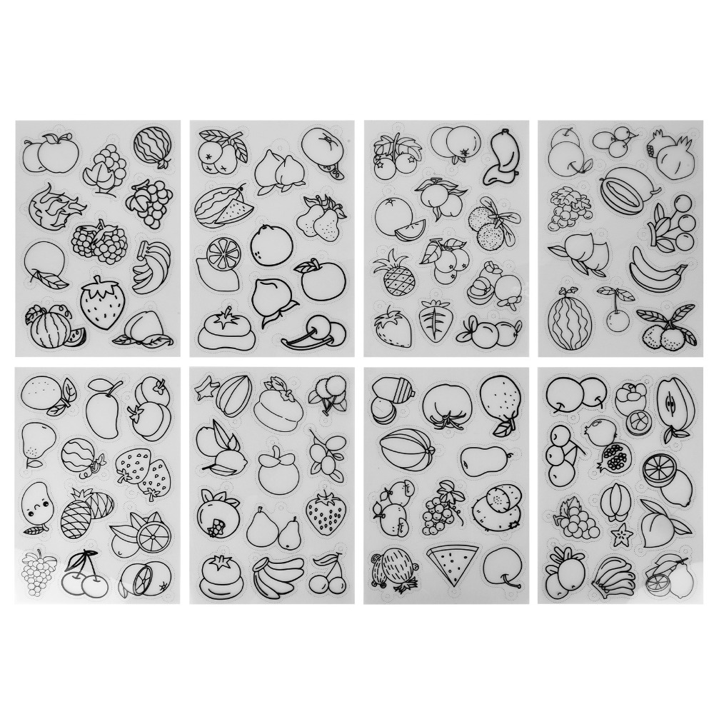 8pcs Fruit Vegetable Pattern H - Art Craft Vegetables ulasan dan harga
