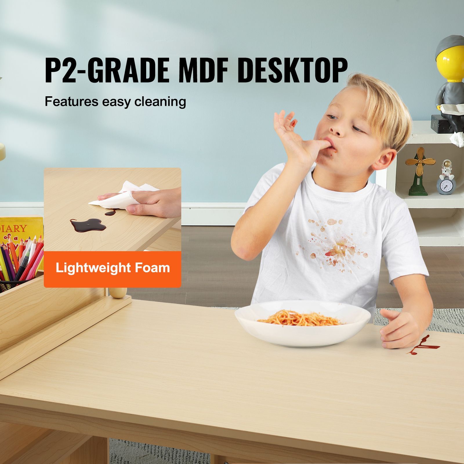 Kids Art Table and 2 Chairs, 2 - Art Craft Toddlers ulasan dan harga
