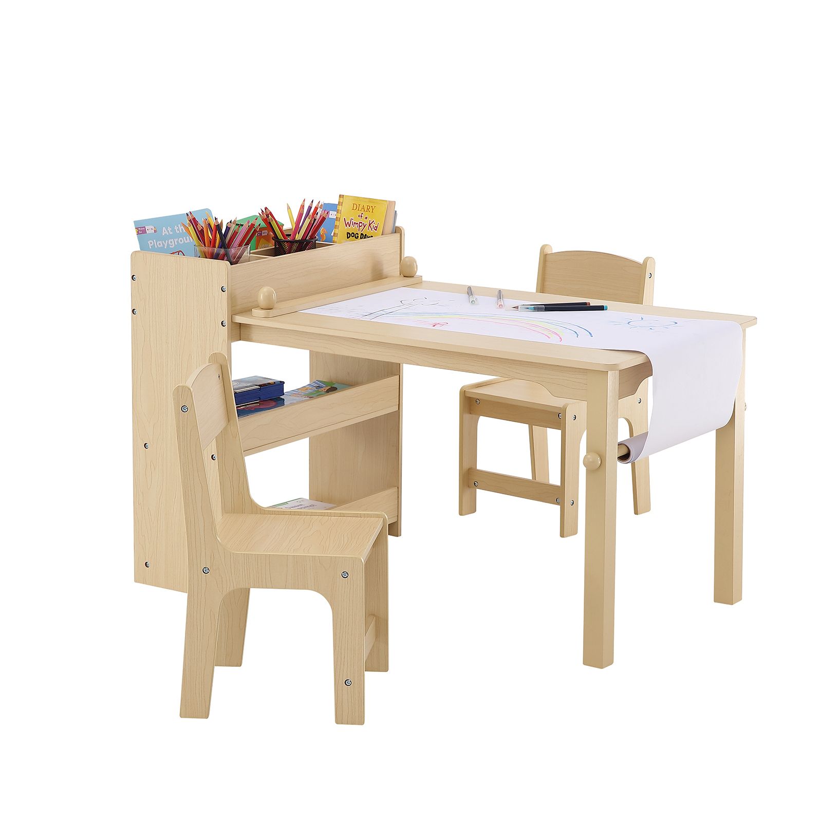 Kids Art Table and 2 Chairs, 2 - Art Craft Toddlers ulasan dan harga