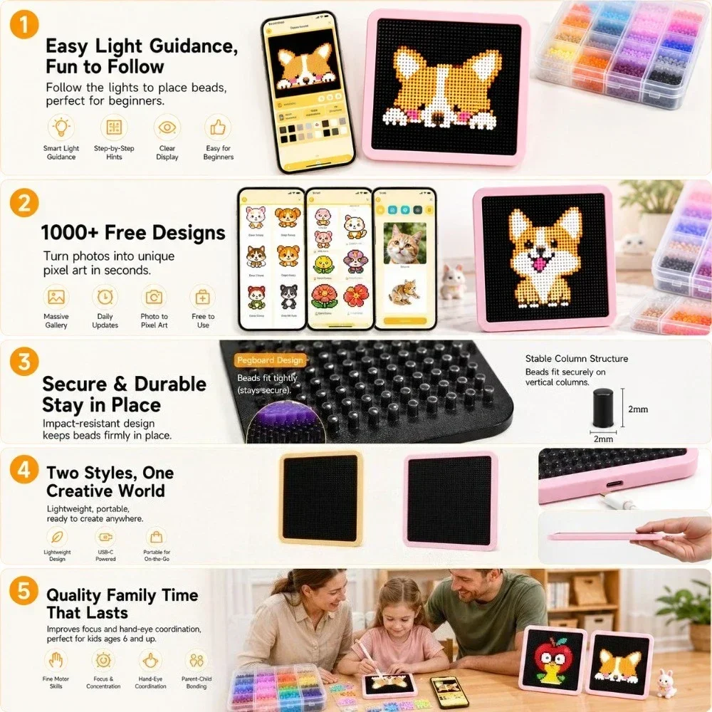 LED Smart Fuse Bead Pegboard,  - Art Craft Material ulasan dan harga